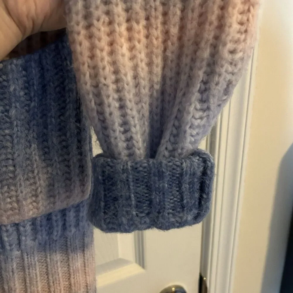 For Love and Lemons Celeste Cardigan Sweater Pink Blue Tie Dye Ombre Size XS - Picture 6 of 10